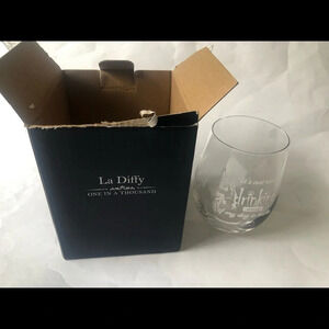 “It’s not really drinking alone if my dog is home” 19 oz Stemless Wine Glass